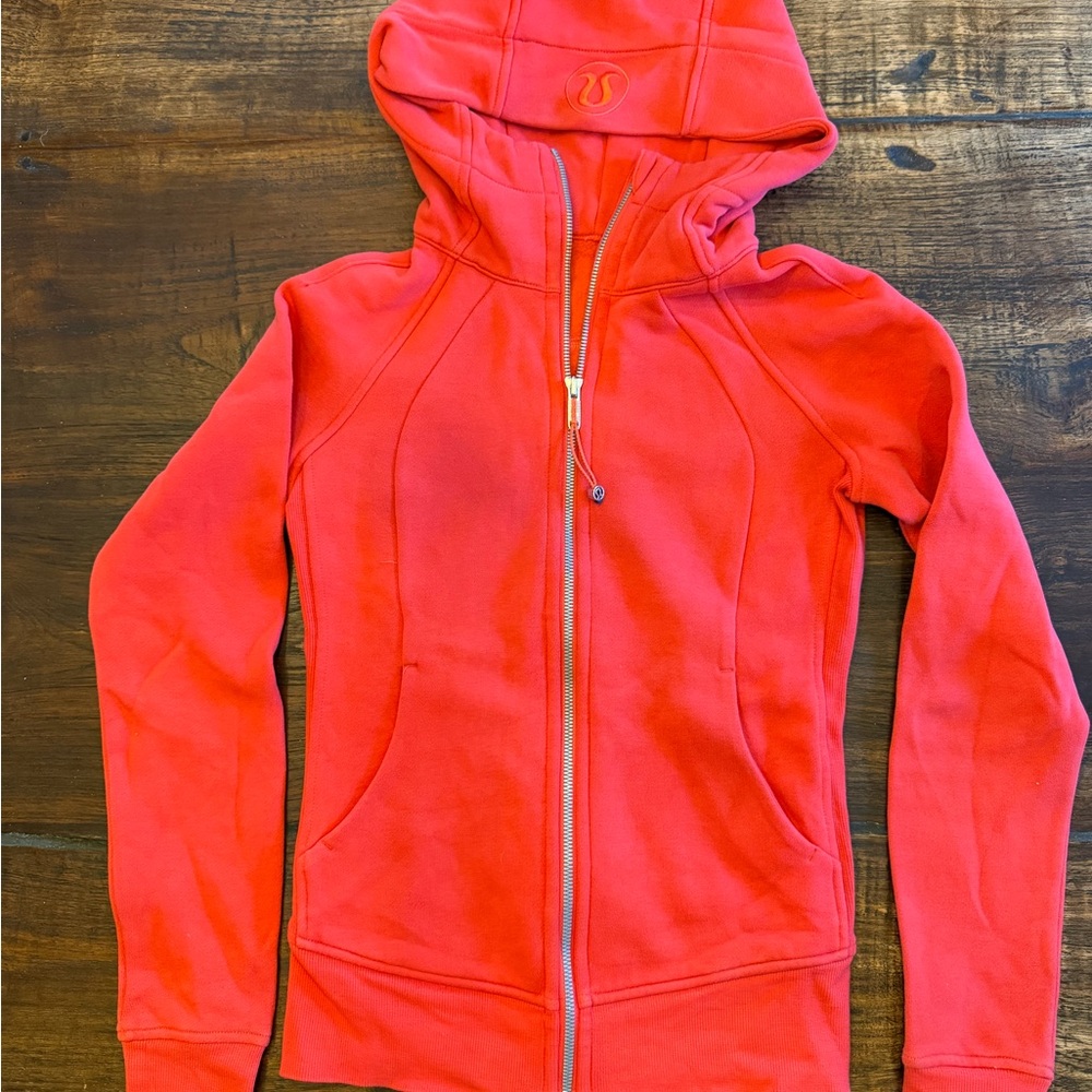 lululemon athletica Red Zip-Up Hoodie